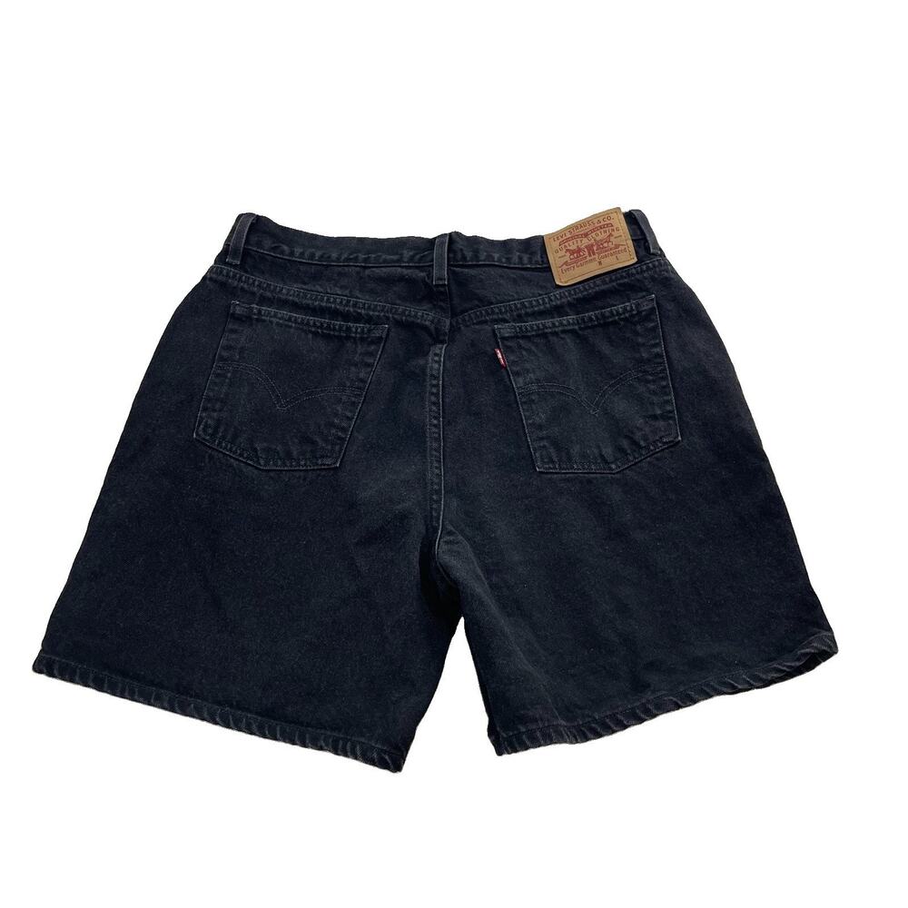 Levis Jean Shorts Black Size 18 y2K Cotton Women 7 Inseam Denim R2